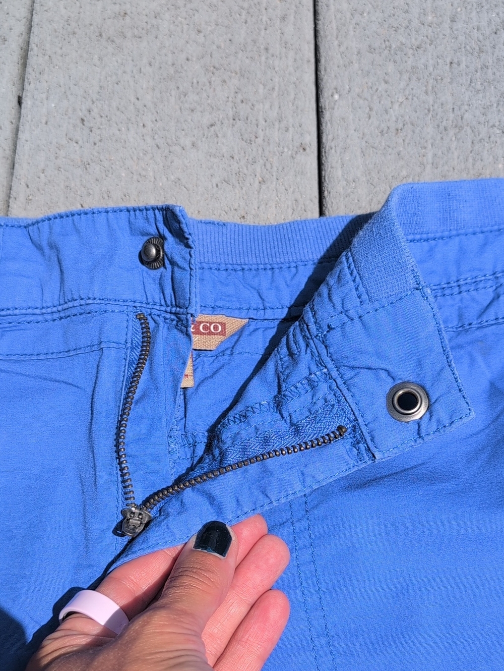 Khakis & Company Blue Bermuda Cargo Shorts | Kahkis & Co Bermuda Shorts - Picture 5 of 9